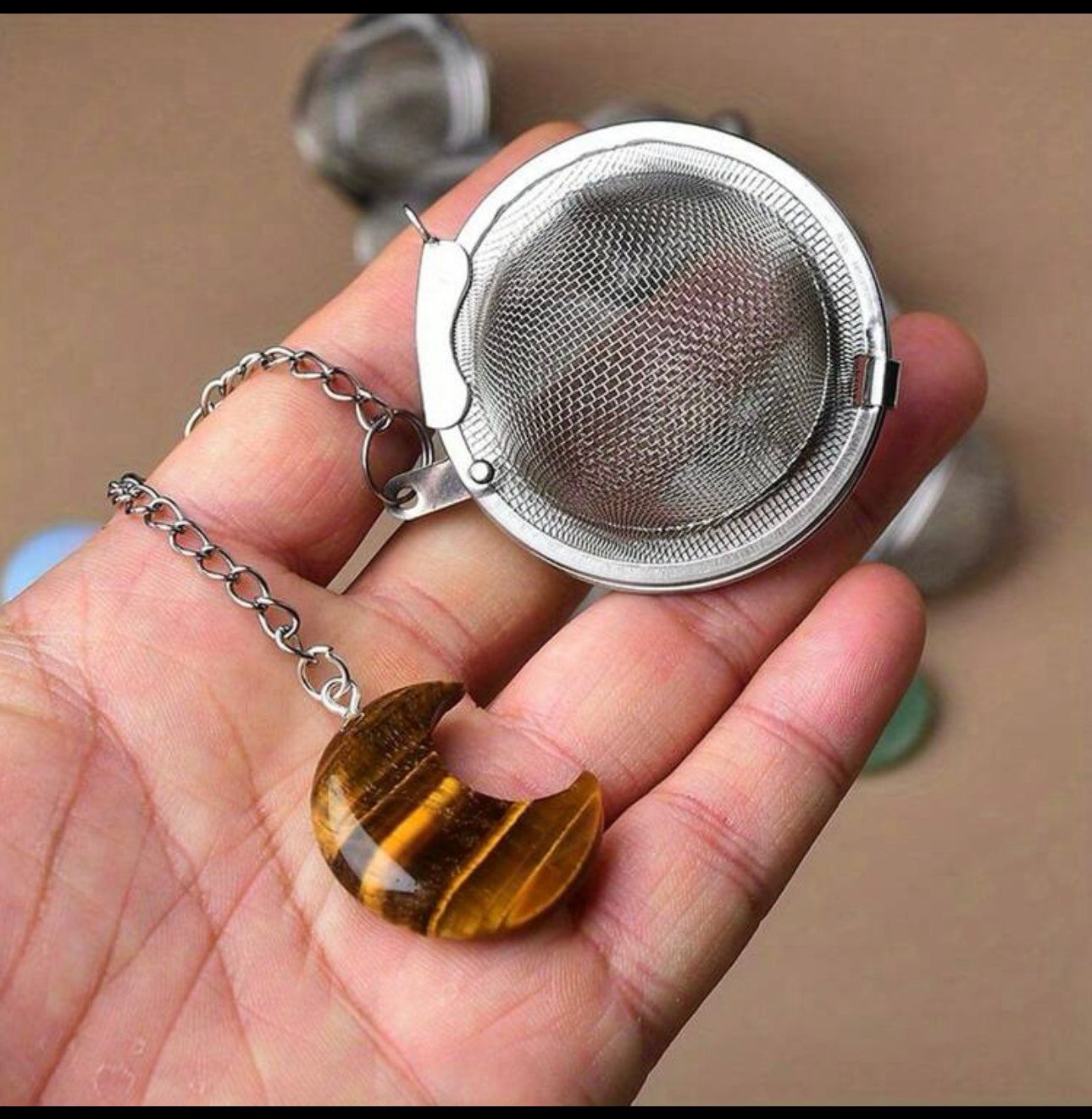 Tea Infuser Strainer with Crystal Moon