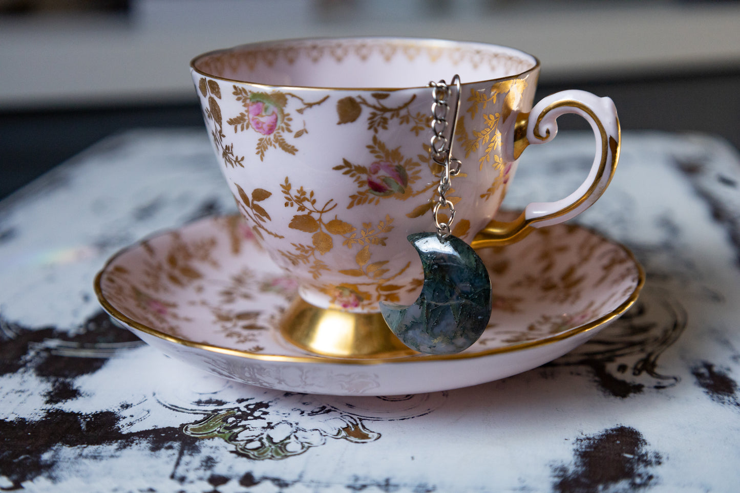 Tea Infuser Strainer with Crystal Moon