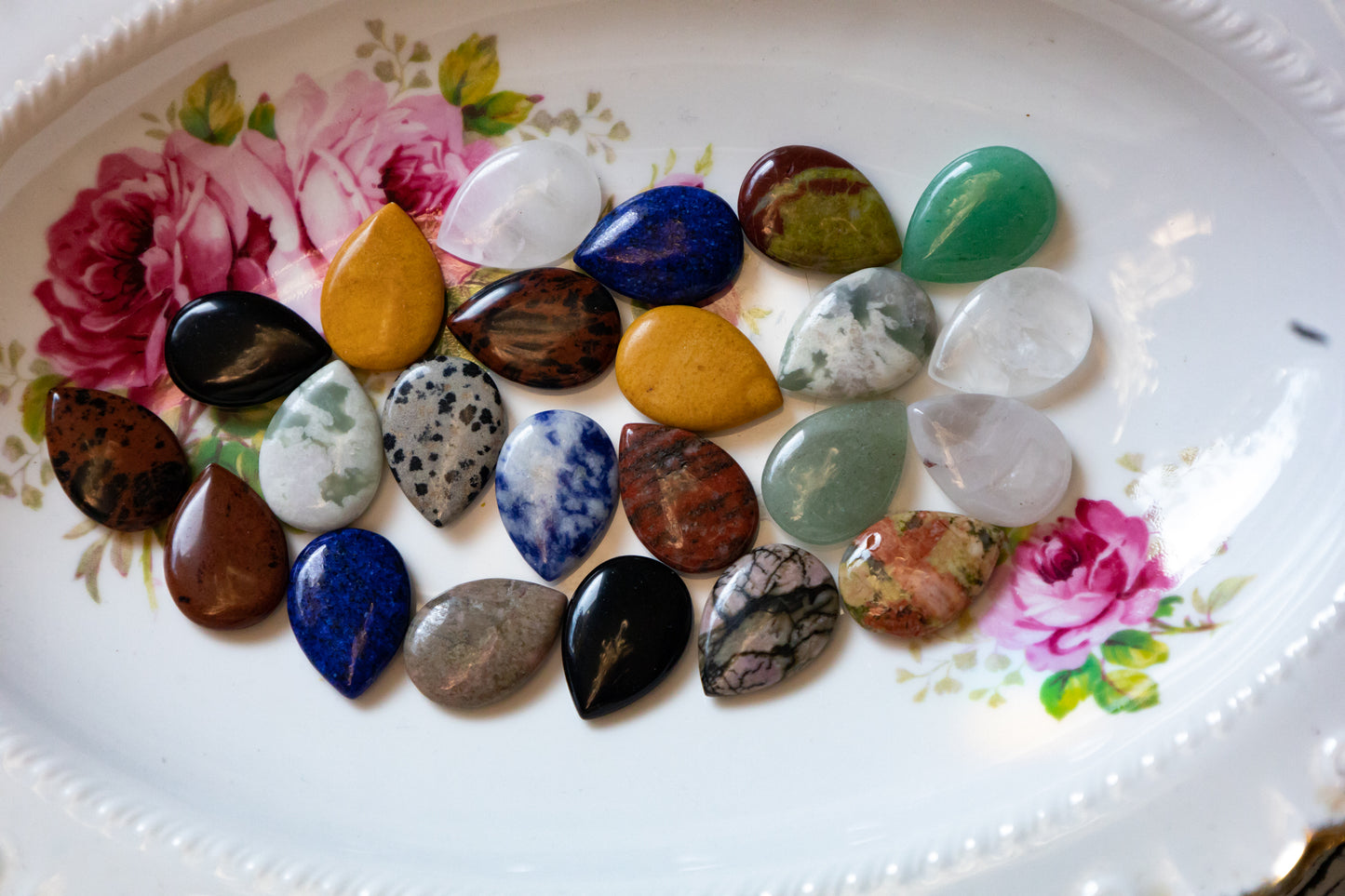 Worry Stones - Tear Drop Crystals